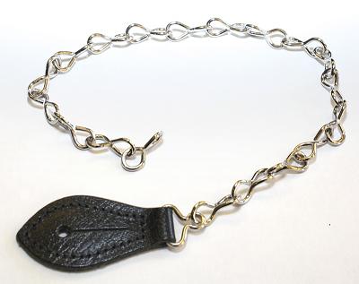 Chain with Leather Tab