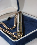 Silver Plated Silent Dog Whistle with box