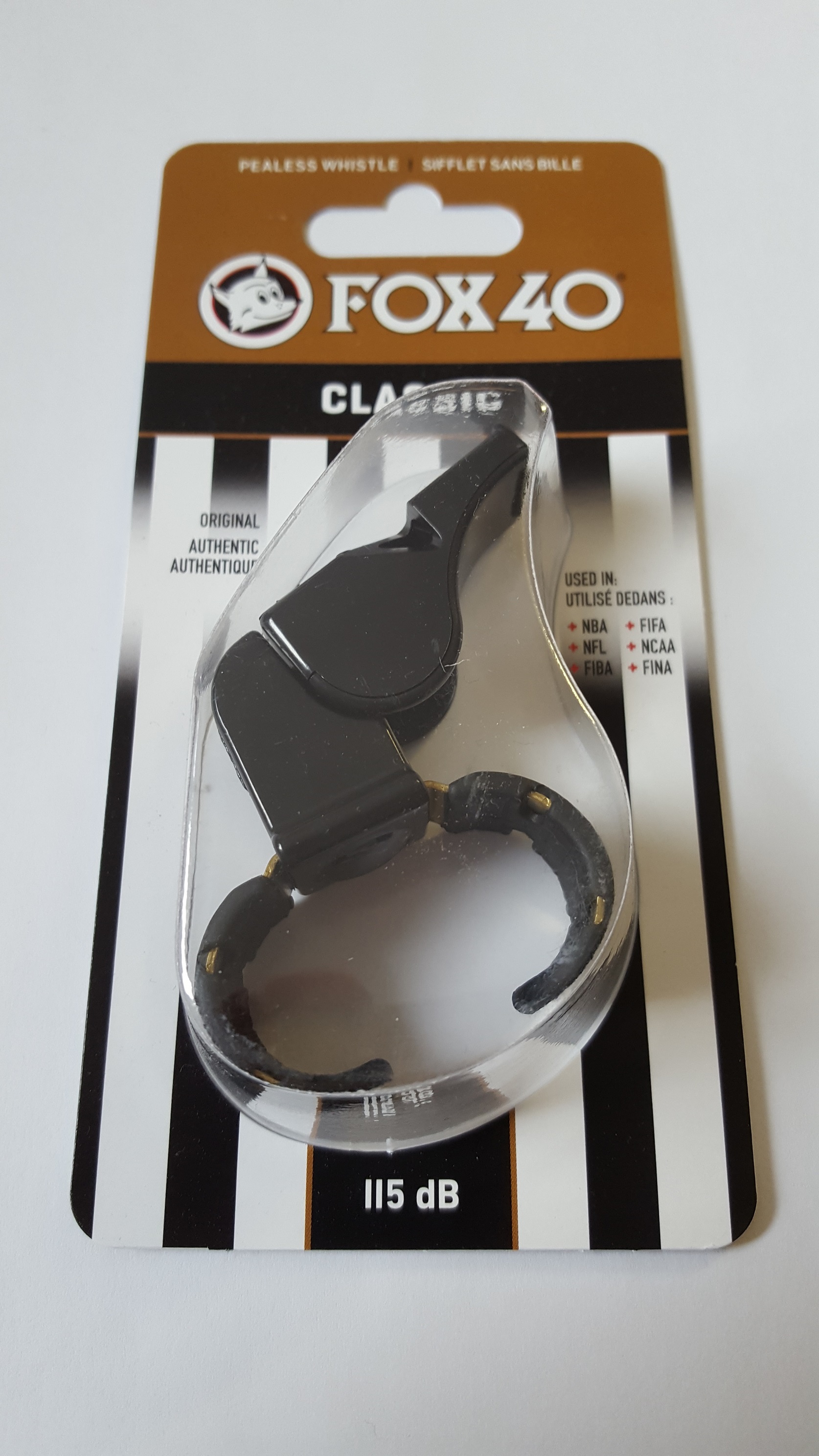 Fox 40 Classic Black Fingergrip Whistle